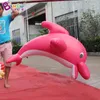 Quality PVC Inflatable Cartoon Animal Dolphin Models Inflation Ocean Theme Decoration For Event Party With Air Blower Toys Sports Factory