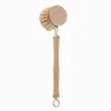 Wooden Handle Cleaning Brush Kitchen Household Beech Wood Long Handle Dish Tool FY2680 P1125 WWJY