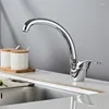 Kitchen Faucets Brass Sink Faucet Mixer Cold And Single Handle Swivel Spout Water Tap Basin