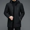 Mens Down Parkas Top Calidad Cálido Grueso Invierno Marca Casual Moda Parka Chaqueta Clásico Con Capucha Rompevientos Abrigos Abrigos Ropa Hombres 221129