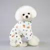 Köpek Giyim Konforlu Sevimli Baskılı Pijama Boş Zaman Köpekler için Sıcak Polar Tulum Küçük Chihuahua Kış Evcil Kostüm