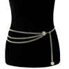 Belts 1PCS Metal Waist Chain Golden Sash Cummerbund For Women Dancing Party Soiree Bridesmaid Dress Up Po Props