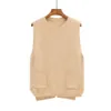 Women's Vests Vest Sweater Fashion Knitted Loose Vintage Female Waistcoat Oversize Tops Clothes Outfit 221128