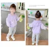 Girls039 flowers Three color hooded fleece Bud silk Hubblebubble sleeve Long sleeve coat Hoodies Sweatshirts7147178