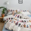 Bedding sets Japanese Style Home Set Duvet Cover Flat Sheet Bed Linen Pillowcase Cartoon Quilt Comforter Sets Bedclothes Soft 221129