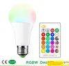 قابلية قابلة لليدة LED BUB22 E27 LED مصباح LED BRANDENTER 980LM WHITE RGB BULB 220 270 زاوية مع التحكم عن بُعد