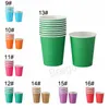 10 unids/set taza desechable colorida 250 ml bebidas de fiesta copas de vino jardín de infantes DIY taza de papel hecha a mano hogar cocina taza de café BH8039 TYJ