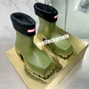 مصممة نساء أحذية جندي ساحة الإطفاء من الصوف الدافئ فراء فراء الفراء الداخلية الحذاء المطاط