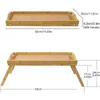 Camp Furniture Vouw laptoptafel Ontbijt Serveer bedbakken Verstelbaar opvouwbaar met Flip Top en Legs Computer Desk Stand