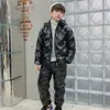 Casaco de baixo para baixo Jaqueta Down Definir estilo estrangeiro de pato branco Down Down Jacket's Winter Sports Sports Sports Middleaced Children's Twopiec 221128