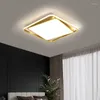 Plafonniers modernes vendre lumière LED pour salon chambre salle d'étude avec or noir carré Lampadario Luminaria lampe Hom