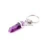 Key Rings Chakra Hexagon Prism Natural Stone Keychain Key Ring Handbag Hangs Fashion Jewelry Gift Drop Delivery Dhypm