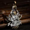 Pendentif Colliers De Mode Ton Argent Bouddha Patronus Avec Crâne Charme Collier Pour Hommes Vintage Gothique Punk Bijoux Goutte