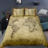 Sängkläder sätter fanaijia 3d retro karta sängkläder queen size world dvs täckning vinter säng kung tröstare 221129