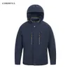 Herren Daunenparkas CORBONA Style Oversize Herbst Baumwolljacke Wetterfest Business Casual Herren Wintermantel Outdoor Abnehmbarer Hut Parka 221129