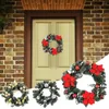 Decorative Flowers Artificial Wreath Fire-resistant High Quality Easy To Use LED Prelit Berries
