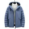 Męskie kurtki męskie Zima z kapturem zagęszcza długie rękaw ciepłe ubranie odzieży swobodny wiatrówek męski Odzież wierzchnia 4xl 221129