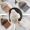 Fashion Winter Hat Scarf Set Women Beanies Caps Warm Skull Bonnet Windproof Outdoor Sports Knitting Hooded Shawl Hat