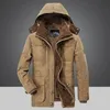 Mens Down Parkas MANTORS Winter Warm Thick Parka Military Cargo Jacket Hooded Windproof Outerwear Coat Casual Jackets Size 6XL 221129