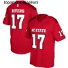 Custom NCAA NC State Wolfpack Il tuo nome S-6xl White Red 9 Bradley Chubb 17 Philip Rivers 16 Russell Wilson College Retro Football Jersey