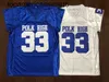 Al Bundy #33 Polk Yüksek Erkekler Futbol Forması Evli ve Çocukları Dikişli Blue White S-3XL