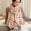 Scarves Animal Print Winter Cashmere Scarf Women Thick Warm Shawls And Wraps Brand Designer Horse Printed Pashmina Blanket Cape 221129