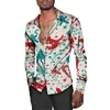 Men s Casual Shirts Funny Christmas Theme 3D Print Butttton Long Sleeve Streetwear Tops Unisex Holiday Party Chic Hawaiian Shirt 221128