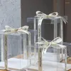 Emballage cadeau Boîtes à gâteaux Boîtes Clear Tall Conteneurs Transparent Transporteur Para Anniversaire avec des bases de cupcakes de dessert Boulangerie Pâtisserie