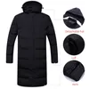 Mens Down Parkas Winter Long Coat WARME TOCK VINDSKAPTA HOUCHED JAKEDER Män Solid Color Mountaineering Travel Man Jacket 221129