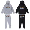 Homens Tracksuits Outono Inverno Rua Moda Jogging Homem Conjunto Algodão Hoodies Moletons Trapstar Tracksuit Calças Casuais Terno Marca Mens Roupas 221128