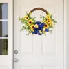 Decorative Flowers Half-covered Suower Garland For Front Door Outdoors Window Decoration Artificial Flower Summer Wreaths Decor Accessories