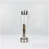 Bottiglie d'acqua Gemma di quarzo naturale Bottiglia d'acqua in vetro Bere direttamente Coppa di cristallo 8 Stili 2045 V2 Drop Delivery Casa Giardino Cucina D Dhh9N