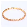 Tennis Luxus 4mm Kubikzirkonia Tennisarmbänder vereiser Kettenkristall Hochzeitsarmband für Frauen Männer Gold Sier Schmuck Dro Dhgarden DHKCM0KB5