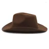 Berets Spring Autumn Felt for Men Fedoras Warm Panama Cowboy Hat Hat Hat Womener Fashion Chapel Beach Luxury Elegant