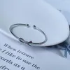 Bangle Korean Fashion 925 Color Silver Söta romantiska bågband för kvinnor armband fest bröllop designer smycken par gåvor