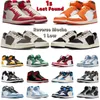 OG Lost Found 1 Basketball Shoes Jumpman 1s Low Groend Mocha Sail Sail Black Starfish Taxi Chicago Gorge Green Bred Breed Mens Mener Switch Sneakers