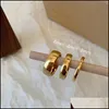 Band Rings Tarnish Small Big Size Smooth Men Ring On Finger Plated 18K Gold Rings For Women Stainless Steel Jewelry Drop Deli Dhgarden Dhw2M