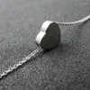 Colar de pingente de colar de coração moda de aço inoxidável em branco amor jóias de logotipo diy