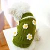 Dog Apparel Sweater Flor de outono confortável roupas de estimação para animais de estimação para um jumper de pelúcia de pelúcia de pelúcia
