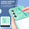 360 Angle All-Inclusive Transparent Phone Cases With Camera Slider Lens Front Film Protection For Samsung S23 S22 Ultra A53 A73 A13 Clear Cover 3 in 1 Anti Drop