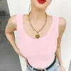 Dames t shirts zomer zacht katoen vrouwen tanktop fitness sexy mouwloos sport shirt elegante dame bodem tees streetwear witte tanks