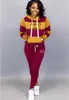 Calças femininas de duas peças 2 conjunto primavera outono treino mulheres moletom impressão hoodies calças sportwear esportes terno com capuz hoodies 221128
