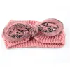 Headbands Winter Bows Knitted Headband Warmer Ear Hairbands For Women Headwear Crochet Head Warp Wide Hair Band Accessories Drop Del Dhqly