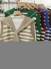 Женские свитера Kimotimo Bow Lowed Listed Triped Vest Women 2022 Осень Осень Новый без рукавов выключить свитер Корейский шикарный шикарный свитер J220915