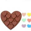 Baking Moulds Sile Cake Mod 10 Lattices Heart Shaped Chocolate Baking Diy 347 J2 Drop Delivery Home Garden Kitchen Dining Bar Bakewar Dhhru