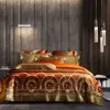 寝具セット豪華なゴールドホースレースエッジ刺繍セット竹繊維コットンソフトフィルキルトカバーベッドシート枕カバー221129