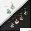 Dangle żyrandol moda okrągła kropla Kolczyki Blue Forrings for Women Luksusowe kolę uroków boho biżuteria aretes de mujer dhozd