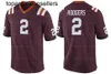 Camiseta de fútbol personalizada de Virginia Tech Hokies Bucky Hodges Michael Vick Hendon Hooker Ryan Willis Damon Hazelton cosido con cualquier nombre y número