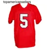 Pas Finn Hudson #5 Glee TV voetbaljersey film Red Stitched Cory Monteith Any Name Number S-4XL aan