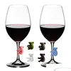 Strumenti da bar Koala Cup Strumenti da bar Riconoscimento bicchieri di vino Tag identificativi Sile Tag dedicato per feste 6 pezzi / set B3 Drop Delivery Home Ga Dhw6K